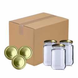 Pack de 48 - Pot 370 ml (500 Gr) T063 + capsules stérilisables