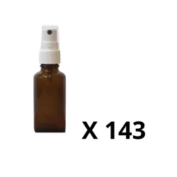 Pack de 143 - Flacon vide ambré 30 ml + spray