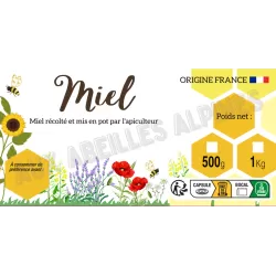 Etiquettes aux normes pour pot de miel