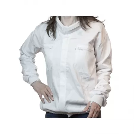 Blouson d'apiculture en coton col bourrelet