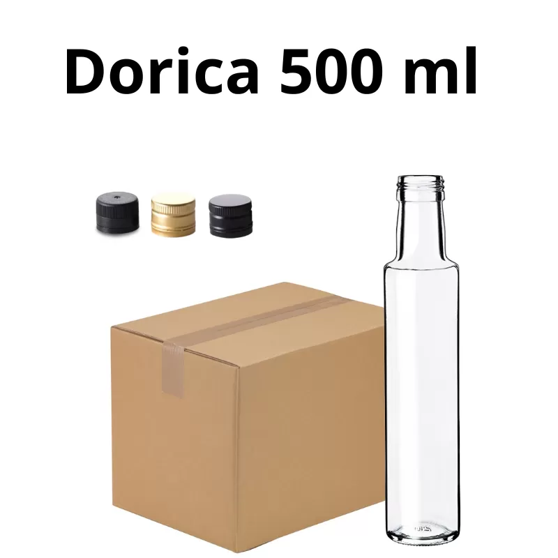 Bouteilles Dorica 500 ml Pack de 10 +  Bouchons