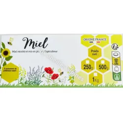 Étiquettes miel multi-usage 250 g 500 g 1 kg personnalisables