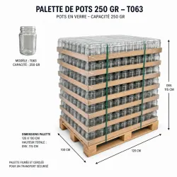 Palette de pots 250g T063
