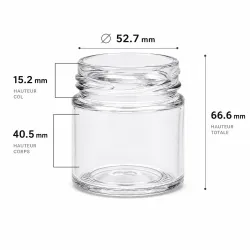 pot en verre design pour vos confitures ou vos pâtes à tartiner