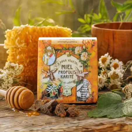 Savon Propolis & Karité 100 g Saint Blaise – Savon naturel hydratant et apaisant