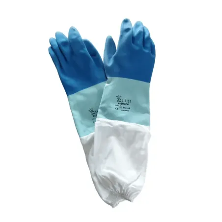 Gants latex plastifiés