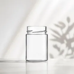 Bocal en verre Ergo 314ml avec bague Twist-Off 70 Deep pour miel et confitures