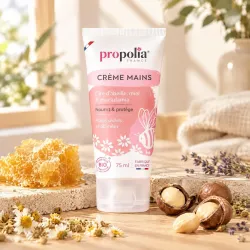 Crème mains bio Propolia 75ml à la cire d'abeille, miel et macadamia