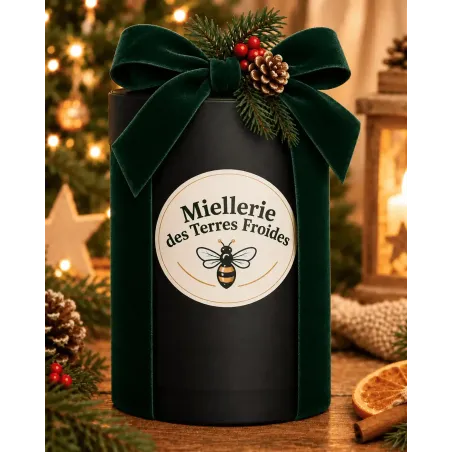 Coffret cadeau de Noël au miel artisanal de la Miellerie des Terres Froides