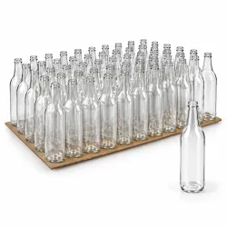 Rang de palette de bouteilles en verre 1L avec intercalaire et bouteille individuelle - Aux Abeilles Alpines