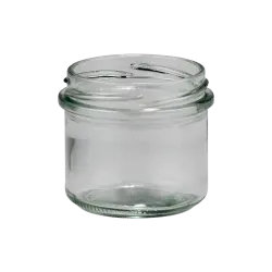 Petit bocal en verre transparent avec bouchon, prêt pour conservation ou vrac. Comment choisir un bocal selon son usage.