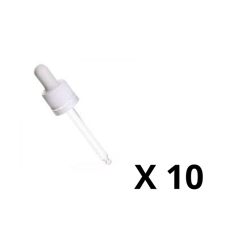 Pack de 10 - Pipette compte-goutte DIN 18