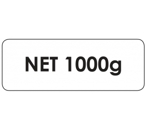 Etiquette Poids Net 1000 g