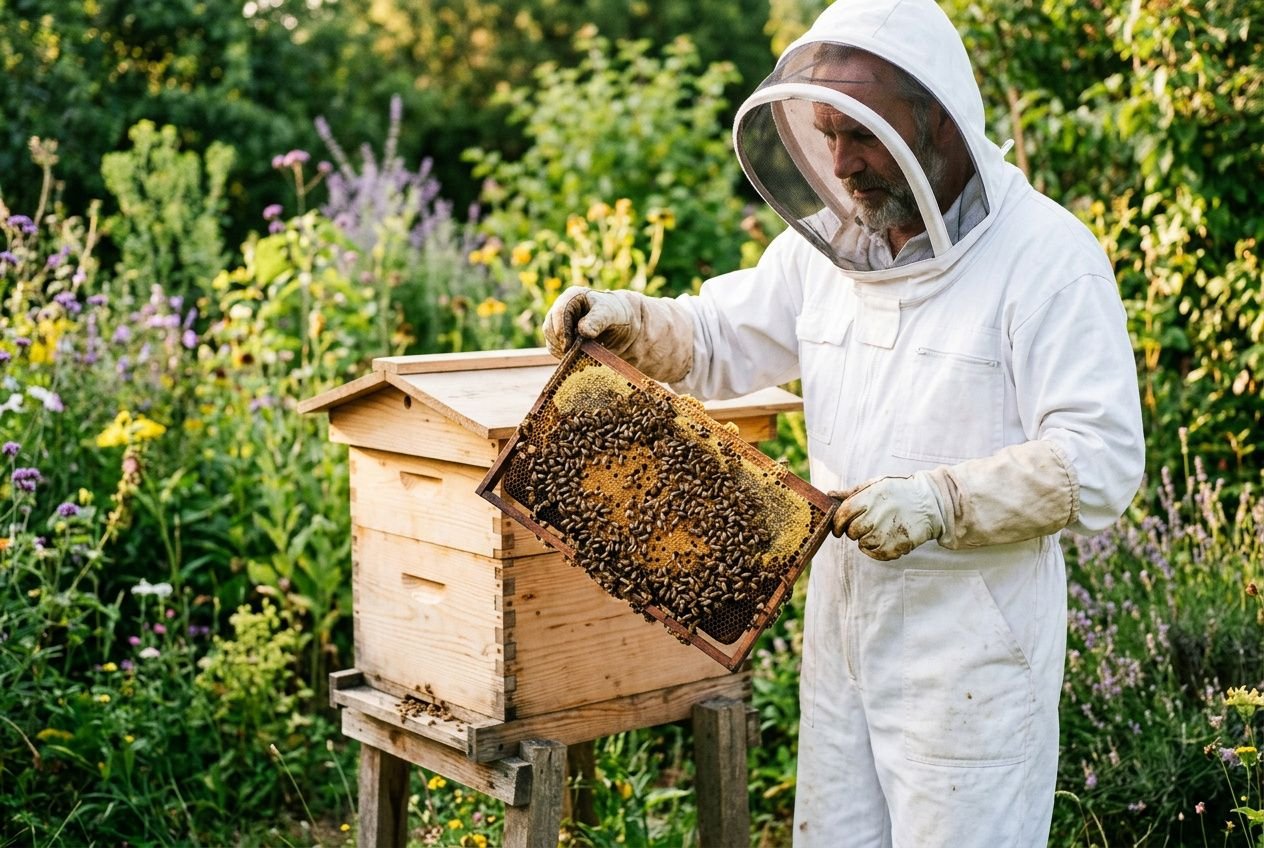 Apiculture : récolte du miel en ruche dadant ou ruche warré